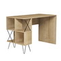 Hanah Home Mesa de Estudio Roble y Negro 120x78.8x60cm